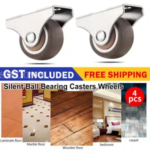 4Pcs Swivel Plate Castors Mini Castor Wheels 25mm Casters Furniture Office - Picture 1 of 8