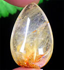 Pendentif Reiki en cristal de quartz rutilé or naturel 33 x 22 x 10 mm BQ65723