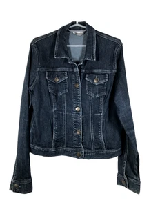 Women's Denim Jacket K Woman Size (46) Medium Cotton Dark Blue - 340 - Picture 1 of 3