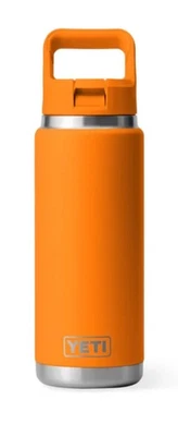YETI King Crab Orange KCO 26 oz Rambler with Straw Cap NWT Retired Color!
