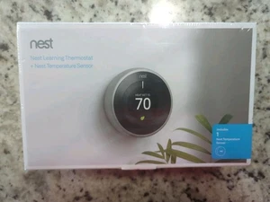 Brand New BNIB Google Nest BH1253-US Thermostat Sensor Silver w/ 1 Temp Sensor  - Picture 1 of 9