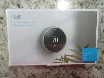 Brand New BNIB Google Nest BH1253-US Thermostat Sensor Silver w/ 1 Temp Sensor  - Image 1 of 4