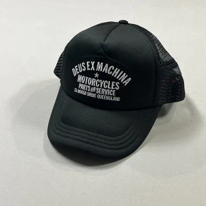 Deus ex Machina Hat Cap Black Noosa Address Trucker Mens Adults Adjustable - Imagen 1 de 15