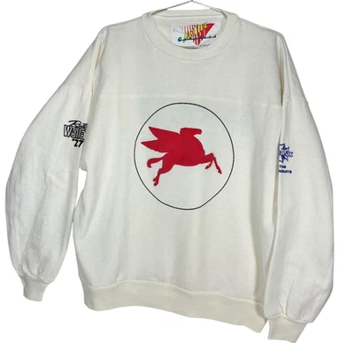 Rusty Wallace Mobil 1 Racing Blanco Pegaso Sudadera Para Hombre XL HECHA EN EE. UU. Foto 1 de 4