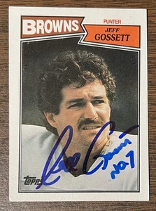 JEFF GOSSETT AUTOGRAPHED 1987 TOPPS FOOTBALL CARD EX # 86 CLEVELAND BROWNS - Picture 1 of 5