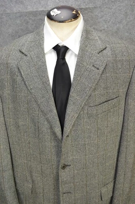 Lubiam 1911 Cashmere Mens 44L Blazer Gray Check Wool Italy Sport Coat Luxury LBM - Image 1 of 4