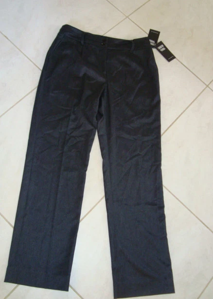 Sharon Young Womens NWT Essential Fall 2011 Dark Gray Pants Size 10 L 31" NEW  - Image 1 of 4