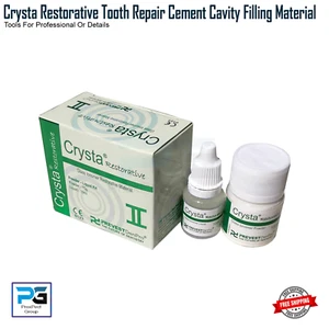 Crysta Strong Dientes Reparación Diente Fijación Permanente Cemento Dental Cemento Cavidad Relleno Kit - Imagen 1 de 10