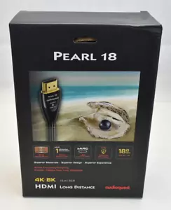 Cavo HDMI AudioQuest ""Pearl"". 15 m. 4K UHD. Rivenditore nuovo autorizzato UK - Foto 1 di 5