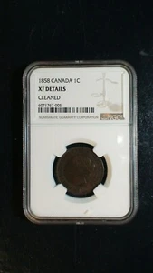 1858 Canada LARGE CENT NGC XF1C Coin PRICED TO SELL NOW!  - Picture 1 of 4