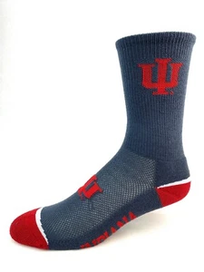 Indiana Hoosiers Charcoal Flex Top Deuce Crew Socks - Picture 1 of 2