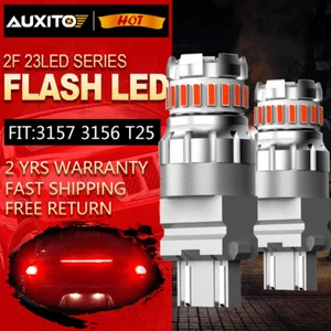 2X Luz trasera/bombilla de estacionamiento estroboscópica LED roja intermitente AUXITO 3157 EE. UU. - Imagen 1 de 12
