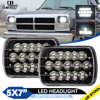 Par de faros LED 5x7" 7x6" Hi/Lo DRL para Dodge D150 D250 D350 Ram 50 H4 Foto 1 de 4