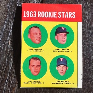 1963 Topps - Semi-High # #522 Gary Peters, Jim Roland, Mel Nelson (RC)