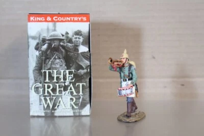 King & Country FW008 Guerre Mondiale 1 WW1 Allemand Marcheur Clairon 2om - Photo 1/4