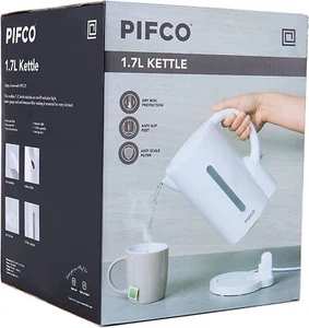 PIFCO - 1.7 Litre Capacity Kettle - 2200W Cordless Electric Kettle, White - Picture 1 of 3