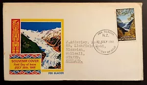 New Zealand Stamps 1968 Fox Glacier First Day Cover rare cachet and cancel (w) - Picture 1 of 2
