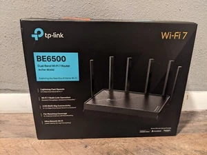 TP-Link Archer BE400 BE6500 Dual Band WiFi 7 Router 2,5Gbps Ports MU-MIMO GETESTET - Bild 1 von 9
