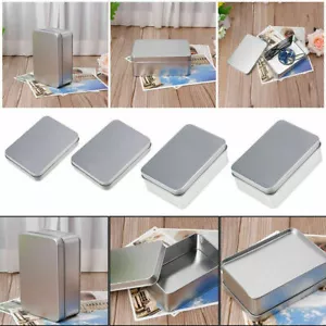 Scatole Vuote Latta Piccola Scatola Deposito in Metallo Gioielli Argento Chiavi Monete Flip Organizer - Foto 1 di 10