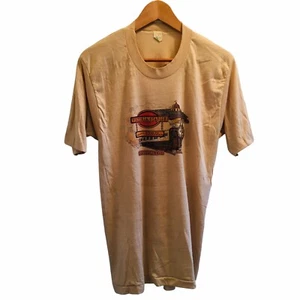 Vtg 70s Single Stitch Victoria Station Universal City USA Mayo Spruce Tag L READ - Picture 1 of 9