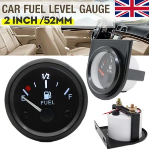 2" 52mm Universal Car Fuel Level Gauge Meter With Fuel Sensor E-1/2-F Pointer UK - Picture 1 of 10