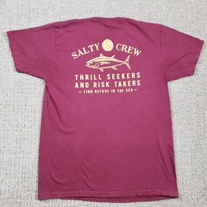 Camiseta SALTY CREW PARA HOMBRE mediana roja peces buscadores de emociones camiseta manga corta - Imagen 1 de 12