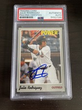 2019 Topps Heritage Minors Julio Rodriguez Auto #121 PSA AUTHENTIC Autograph