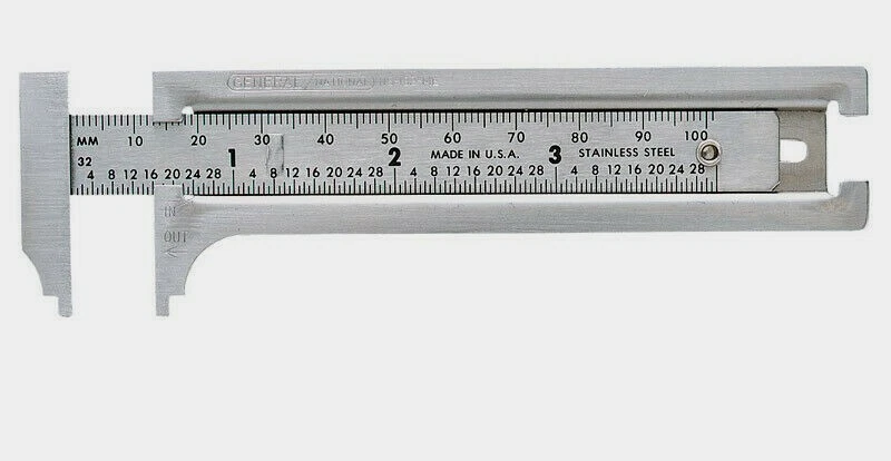 General Tools SLIDE CALIPER 132ME Pocket Sized 8-13/16" Inside Outside Measure - Image 1 of 1