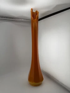 MCM Vintage LE Smith bittersüße orange Smoothie 8 Panel geschwungene Knospen Vase 17" - Bild 1 von 8