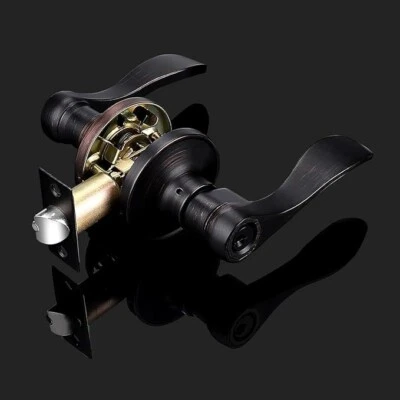 3 Pack Keyed Entry Door Locks, Black Door Handles for Exterior Door and Front D. - Image 1 of 4