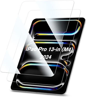 [2 Pack] Screen Protector for iPad Pro 13-inch (M4) 2024 9H Tempered Glass Film - Image 1 of 4