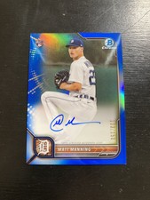 MATT MANNING 2002 Bowman Chrome CRA-MM Blue Refractor Rookie Auto /150 Tigers RC