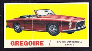 1961 TOPPS CARS SPORTS CARS #58 GREGOIRE NICE SHAPE - Picture 1 of 1