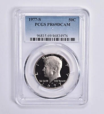 PR69 DCAM 1977-S Kennedy Half Dollar 50c PCGS Blue Lbl - Image 1 of 4