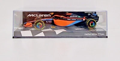 MODELLINO AUTO 1:43 MINICHAMPS F1 MCLAREN MCL36 NORRIS BAHRAIN GP 2022 DIE CAST - Immagine 1 di 4