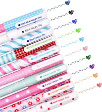 10 Pcs Cute Pens Kawaii Pens Fun Pens, 0.38Mm Colorful Writing Gel Ballpoint Pen