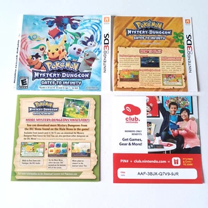 Nintendo 3DS Pokemon Mystery Dungeon Gates To Infinity Cover Manual Inserts 4 - Picture 1 of 2