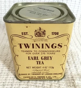 Vintage Twinings Earl Grey Tea Tin-4 Oz-Advertising 113g EMPTY - Picture 1 of 4