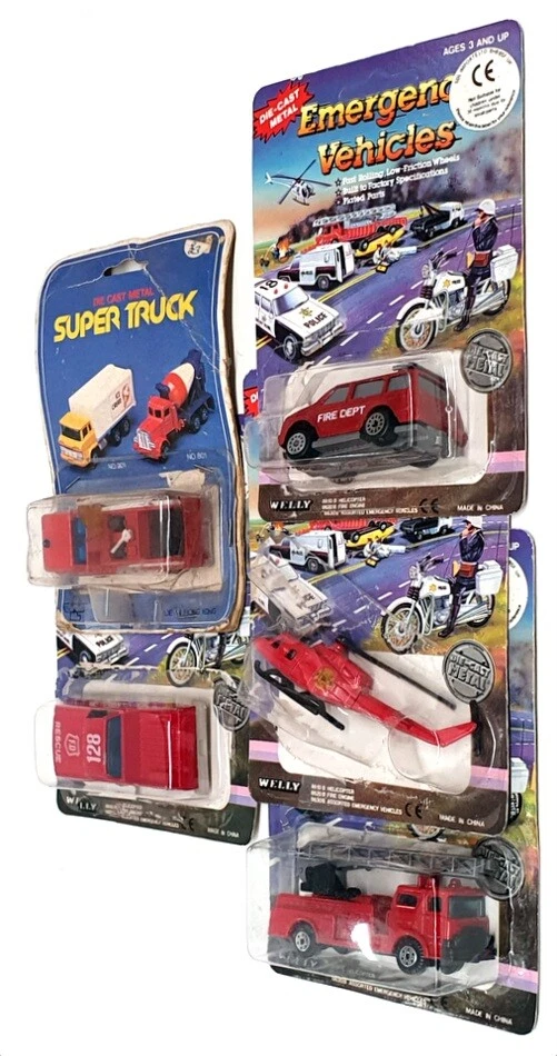 Welly Diecast 5W092 - Assortment Of 5 Fire Vehicles - Red - Image 1 of 4