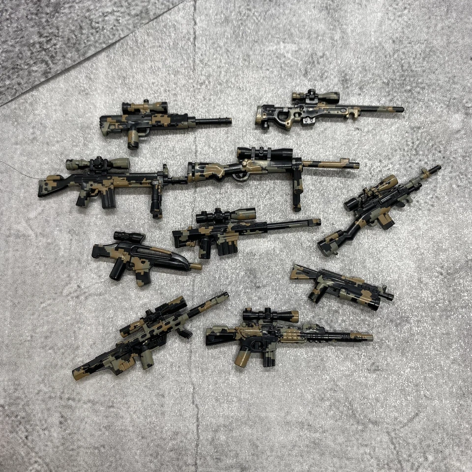 Multipack Camo Soldier Sniper  Gun Lot Accessory for Minifigures C7sc01 - Image 1 of 2