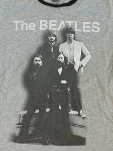 The Beatles 2013 Apple Corps T-Shirt Adult Large Gray Ringer Tee - Picture 1 of 8