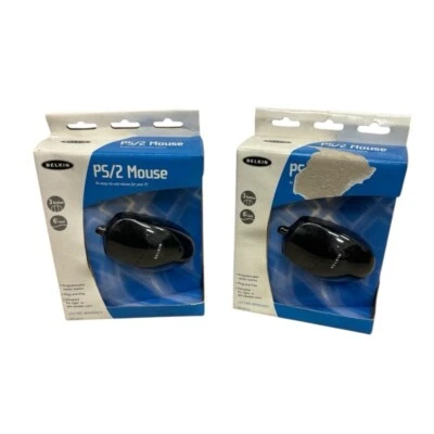 2x Belkin PS/2 PC Computer Mouse (Black) New - Image 1 of 4