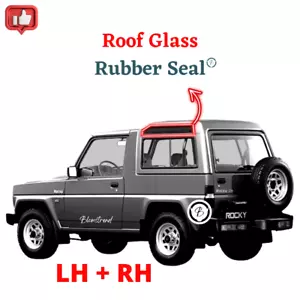 Sello de goma de vidrio techo lateral trasero Daihatsu Taft Rocky Rugger Fourtrak F75 F78 - Imagen 1 de 1