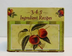 Recipe Card Tin Storage by Publications International 3-4-5- Ingredient Recipes - Picture 1 of 12