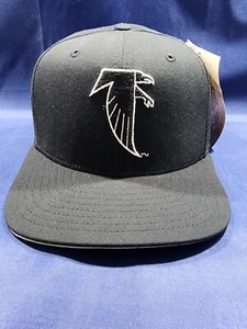 Vintage Atlanta Falcons New Era Hat Black Plain Logo Snapback Pro Model Cap New - Picture 1 of 12