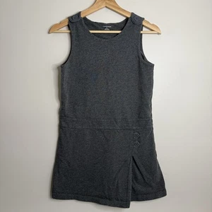 Lands End Gray Charhea Girls Uniform GP Knit Sleeveless Jumper Dress Size 10 - Picture 1 of 10