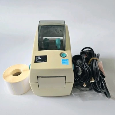 Zebra LP2824 Plus Network RJ-45 Thermal Label Printer PSU USB 2x1" Labels 63 - Image 1 of 4