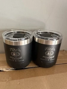 Tito’s Vodka YETI 2.0 Rambler 10 oz nero set di 2 - Foto 1 di 1