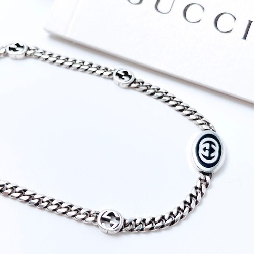 Orecchini merce 16 puliti GUCCI 925 bracciale argento uomo s 1152 accessori catena