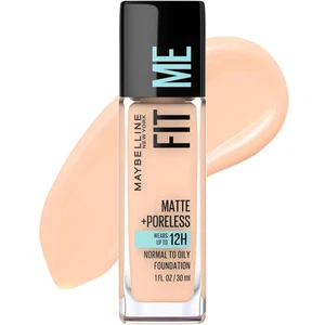Fit Me Matte + Poreless Liquid Oil-Free Foundation Makeup, Ivory, 1 Count (Packa - Picture 1 of 12
